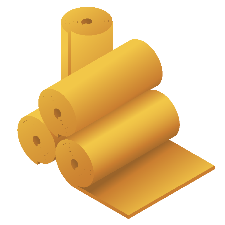 Rolls of loft insulation